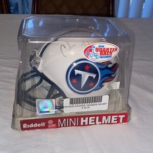 Riddell Mini Helmet - White and Blue